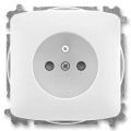 ABB 6619A-A06357 B - Бяла домашна розетка без рамка TANGO 250V