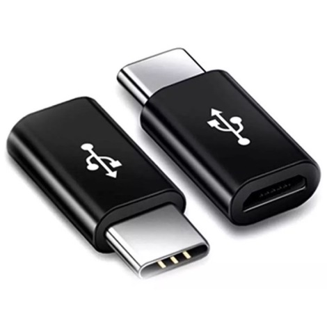 Адаптер Micro USB за USB-C черен