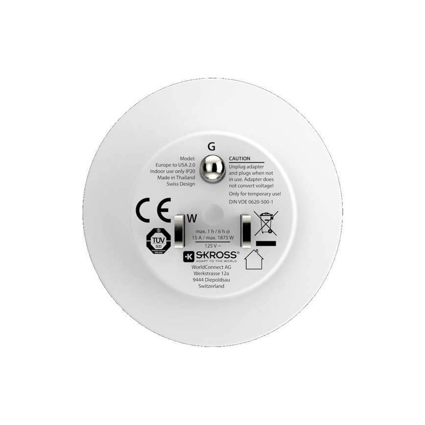 Адаптер, пътнически USA 15A