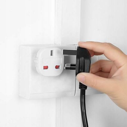 Адаптер за път UK/EU 230V бял