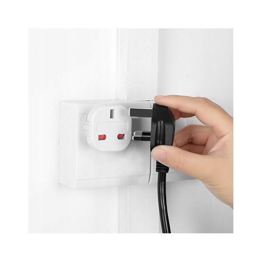 Адаптер за път UK/EU 230V бял