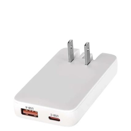 Адаптер за пътуване със сменяеми приставки USB GaN 100-250V