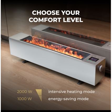 AENO - Интелигентен електрически пряк отоплител/конвектор 1000/2000W бял