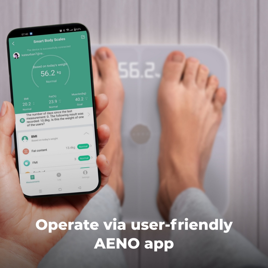 AENO - Интелигентна персонална везна 3xAAA