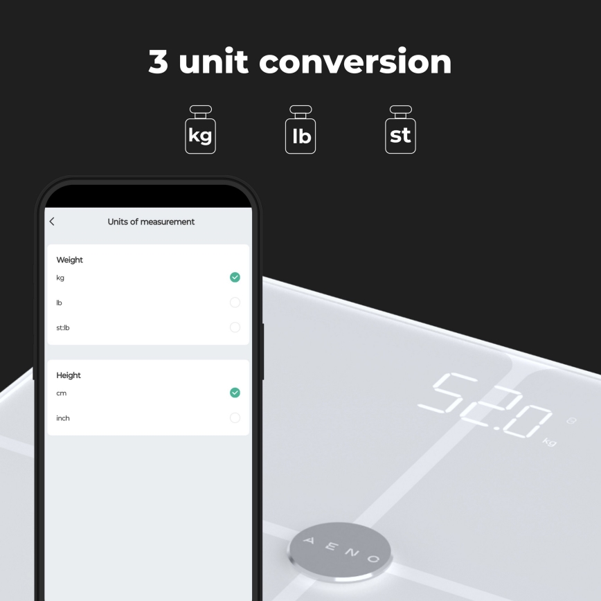 AENO - Интелигентна персонална везна 3xAAA