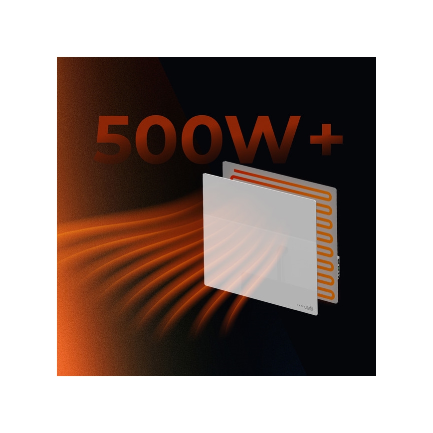 AENO - Умен електрически инфрачервен панел 500W таймер/термостат Wi-Fi бял