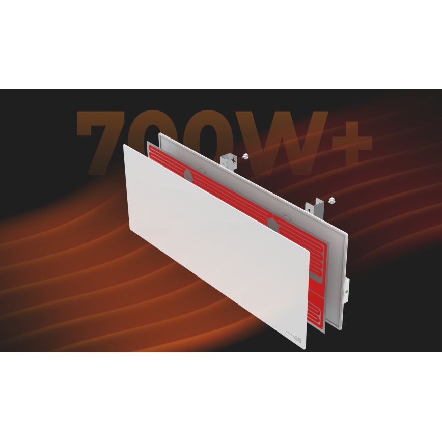 AENO - умен електрически инфрачервен панел 700W с таймер/термостат IP44 Wi-fi бял