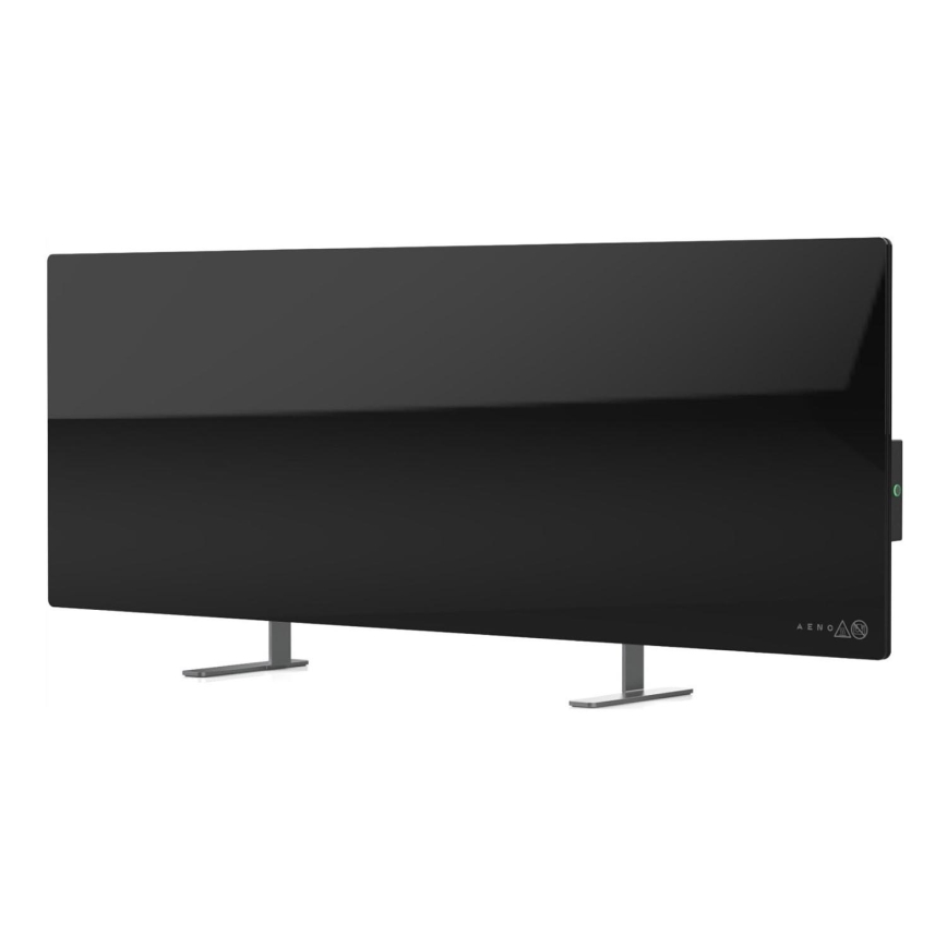 AENO - Умен електрически инфрачервен панел с LED дисплей 700W таймер/термостат IP44 Wi-Fi черен
