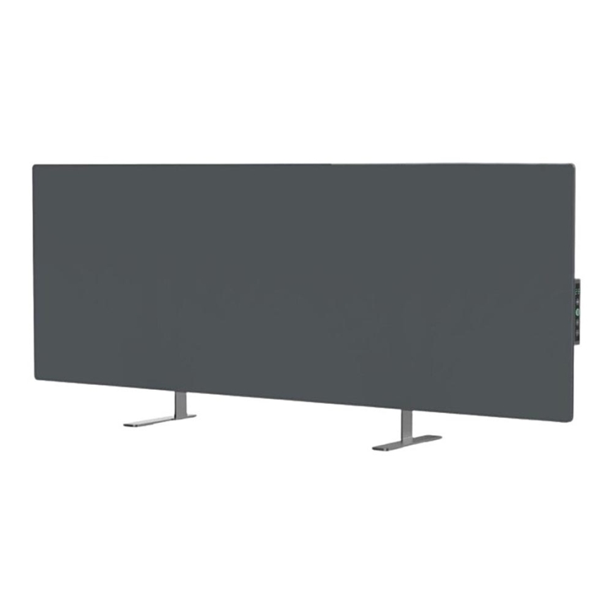AENO - Умен електрически инфрачервен панел с LED дисплей 700W таймер/термостат IP44 Wi-Fi сив