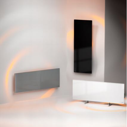 AENO - Умен електрически инфрачервен панел с LED дисплей 700W таймер/термостат IP44 Wi-Fi бял