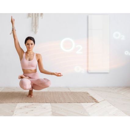 AENO - Умен електрически инфрачервен панел 700W с таймер/термостат IP44 Wi-Fi бял