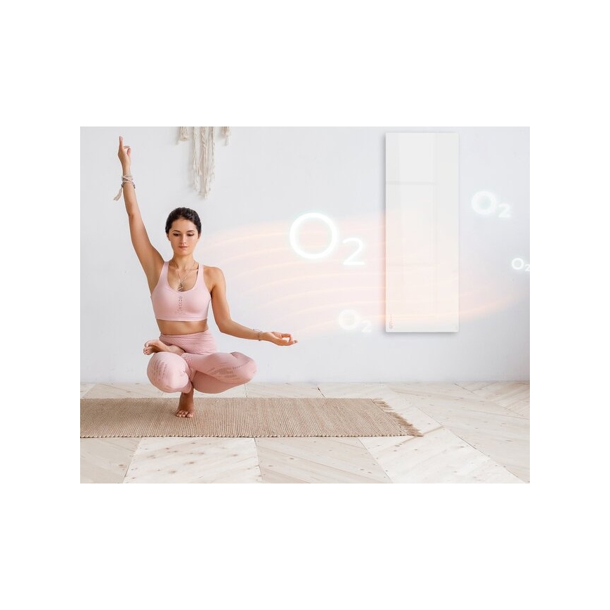 AENO - Умен електрически инфрачервен панел 700W с таймер/термостат IP44 Wi-Fi бял