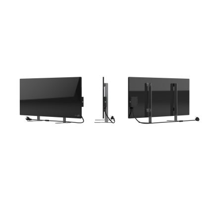 AENO - Умен електрически инфрачервен панел 700W с таймер/термостат IP44 Wi-Fi черен