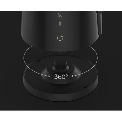 AENO - Умна електрическа кана с LED дисплей 1,7 л 2200W/230V черна