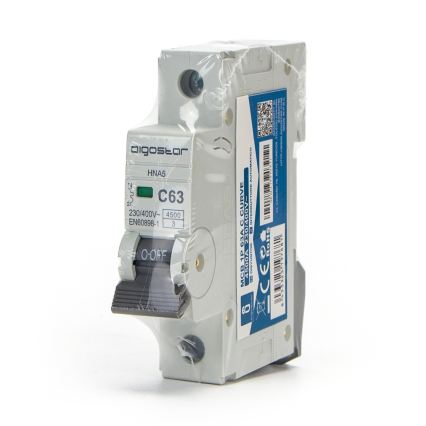 Aigostar - 1-фазен автоматичен прекъсвач 1P-63A-C 230-400V