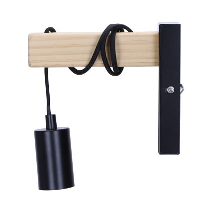 Aigostar - Аплик 1xE27/60W/230V кафяв/черен