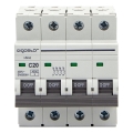Aigostar - Автоматичен прекъсвач 4-полюсен 4P-20A-C 400V
