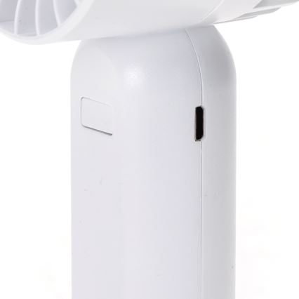 Aigostar - Акумулаторен джобен вентилатор 4W/5V 500mAh USB бял