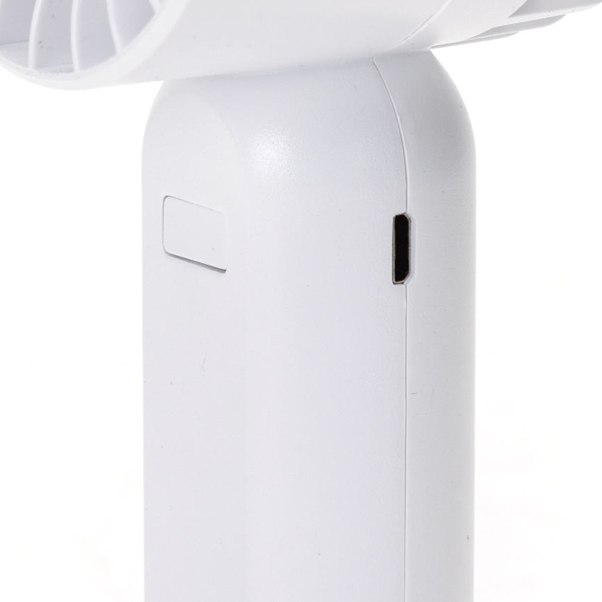 Aigostar - Акумулаторен джобен вентилатор 4W/5V 500mAh USB бял