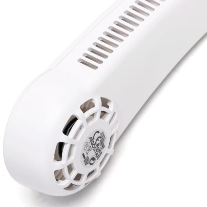 Aigostar - Акумулаторен вентилатор за врат 4W/5V 2000mAh бял