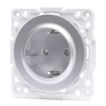 Aigostar - Безрамкова SCHUKO розетка 250V/16A сребриста