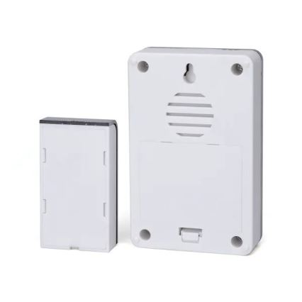 Aigostar - Безжичен звънец 3xAA/12V IP44 бял/сребрист