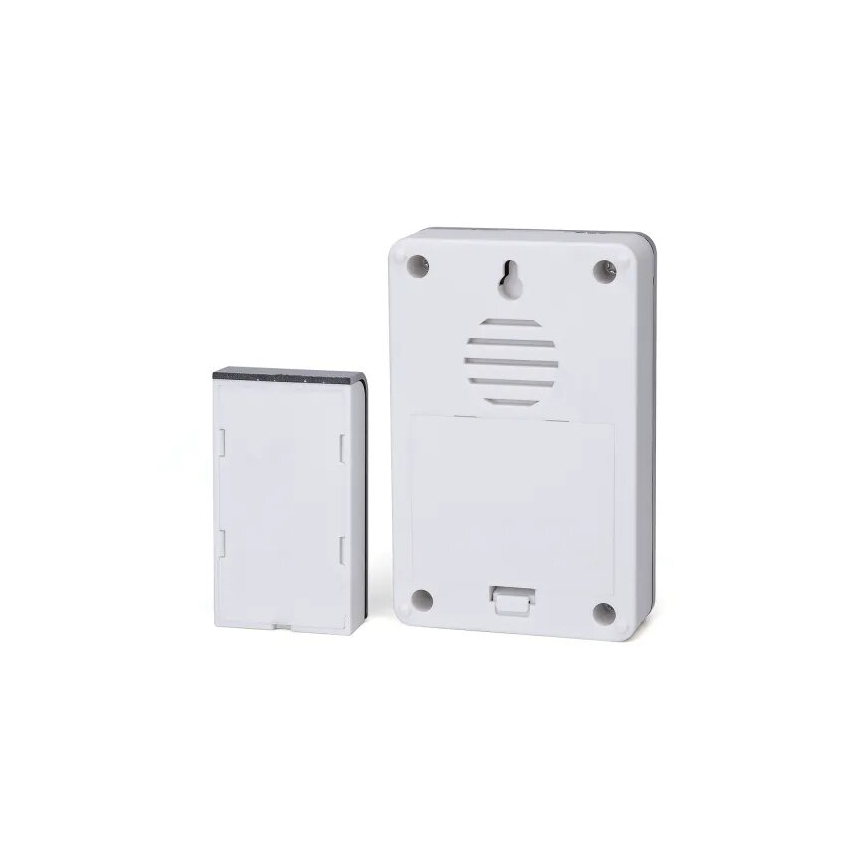 Aigostar - Безжичен звънец 3xAA/12V IP44 бял/сребрист