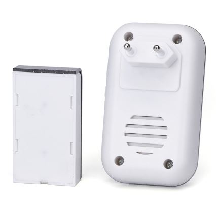 Aigostar - Безжичен звънец за контакт 230V/12V IP44 бял