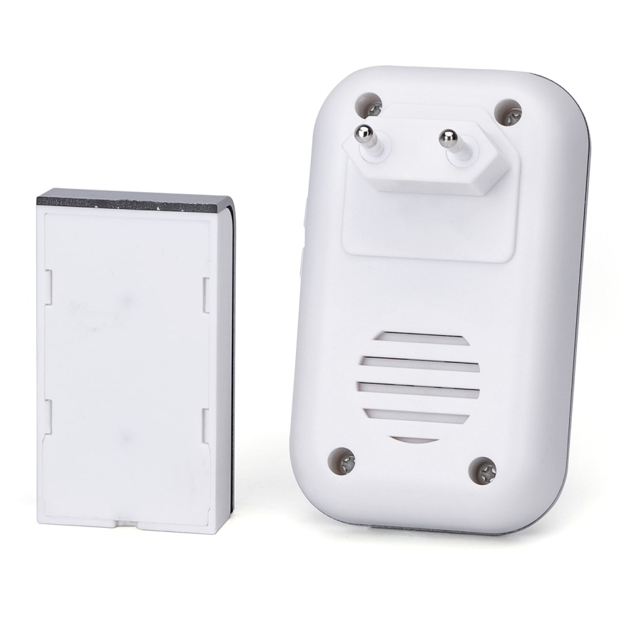 Aigostar - Безжичен звънец за контакт 230V/12V IP44 бял