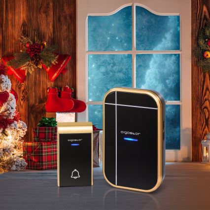Aigostar - Безжичен звънец за контакт 230V/12V IP44 черен