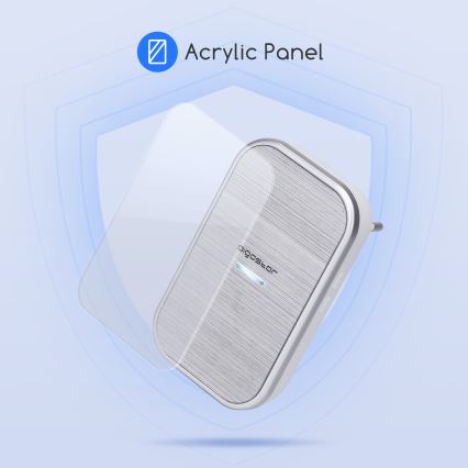 Aigostar - Безжичен звънец за контакт 230V/12V IP44 сребрист