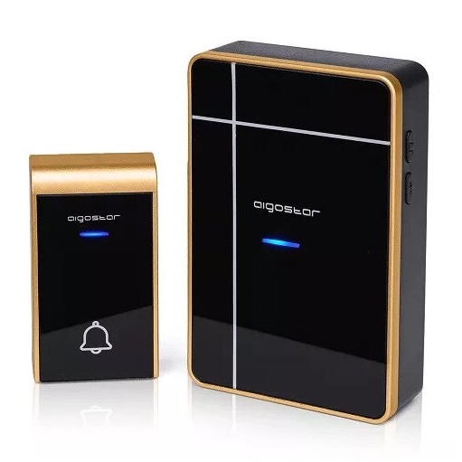 Aigostar - Безжичен звънец 3xAA/12V IP44 черен/меден