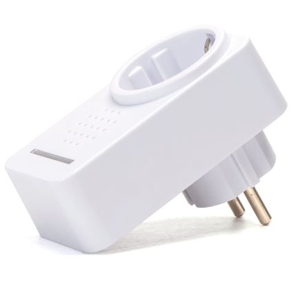 Aigostar - Безжичен звънец за контакт 1Z 230V IPX4 бял