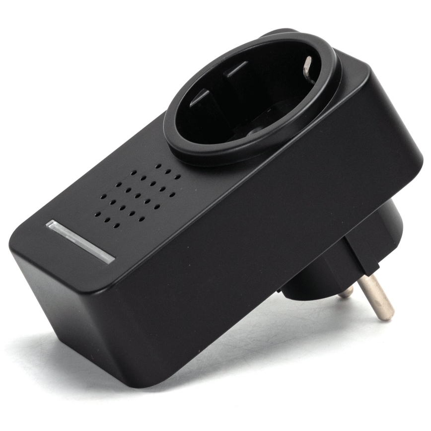 Aigostar - Безжичен звънец за контакт 1Z 230V IPX4 черен