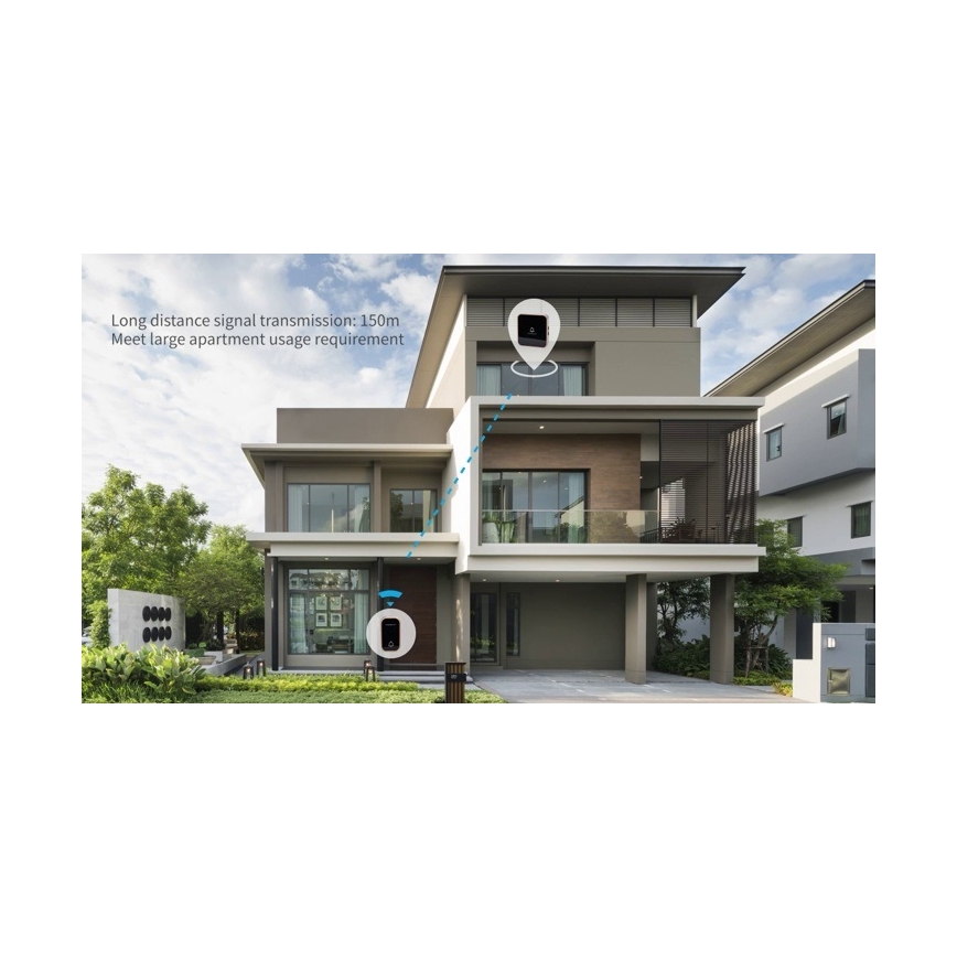 Aigostar - Безжичен звънец за контакт 230V бял