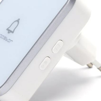 Aigostar - Безжичен звънец за контакт 230V бял