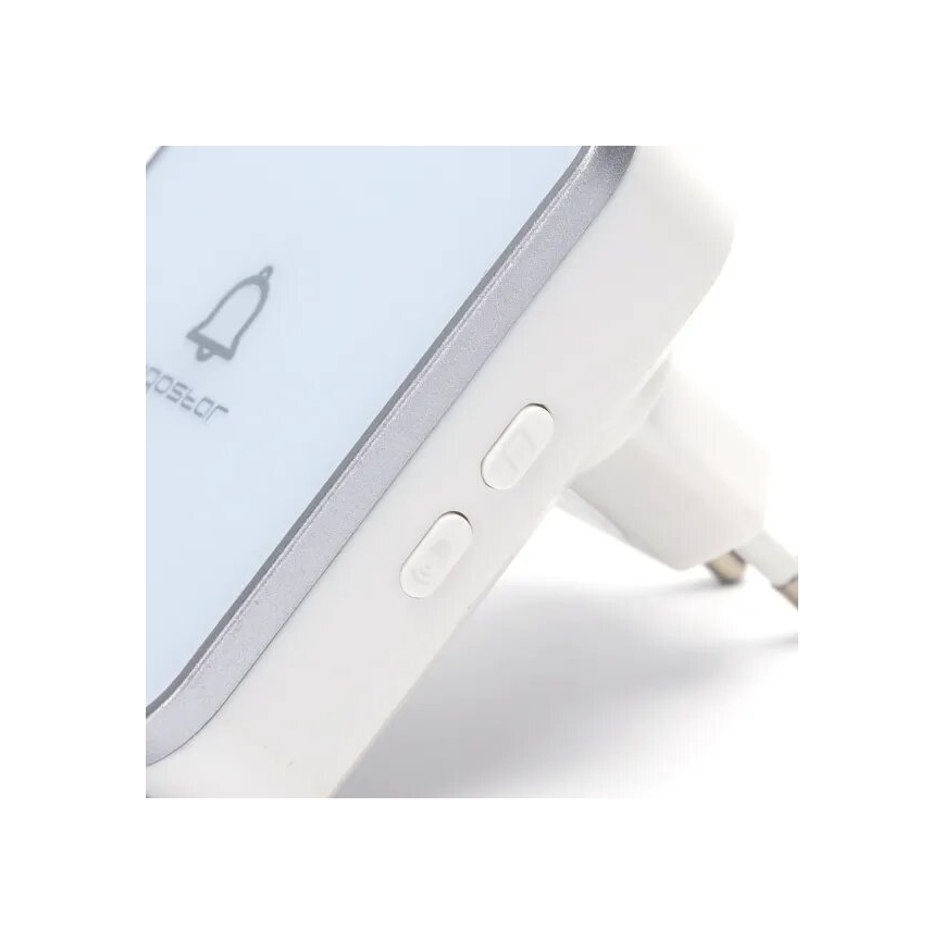 Aigostar - Безжичен звънец за контакт 230V бял