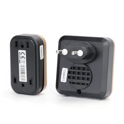 Aigostar - Безжичен звънец за контакт 230V черен