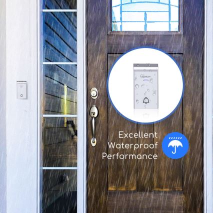 Aigostar - Безжичен звънец за контакт 230V/12V IP44 бял