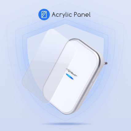 Aigostar - Безжичен звънец за контакт 230V/12V IP44 бял