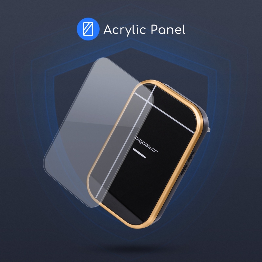 Aigostar - Безжичен звънец за контакт 230V/12V IP44 черен