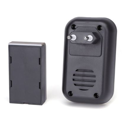 Aigostar - Безжичен звънец за контакт 230V/12V IP44 черен