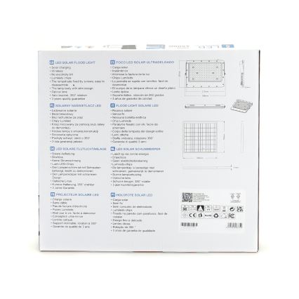 Aigostar - Димируем соларен LED прожектор LED/200W/3,2V IP65 20000 mAh + дистанционно управление