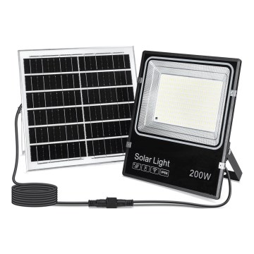 Aigostar - Димируем соларен LED прожектор LED/200W/3,2V 3600mAh 3000K/4000K/6500K IP66 + дистанционно управление