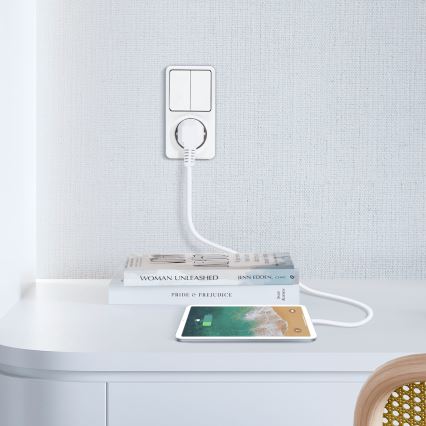 Aigostar - Домашен превключвател 2P с контакт 1x10A/250V SCHUKO