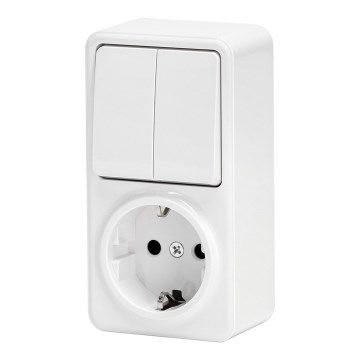 Aigostar - Домашен превключвател 2P с контакт 1x10A/250V SCHUKO