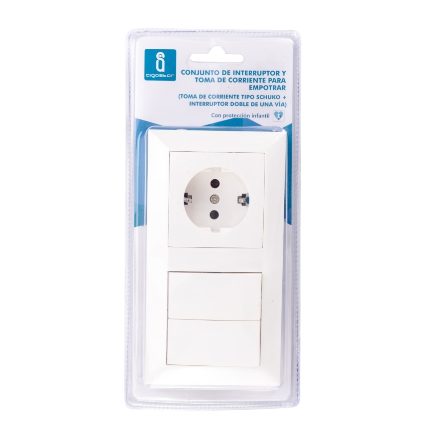 Aigostar - Домашен превключвател с контакт 1x16A/250V