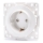 Aigostar - Домашна безрамкова SCHUKO розетка 250V/16A бяла