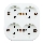 Aigostar - Домашна розетка 4 гнезда SCHUKO 250 V/16 A