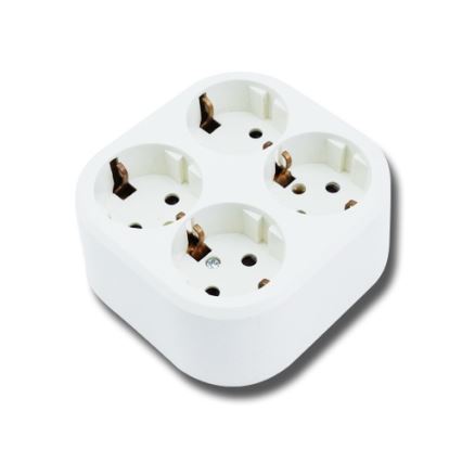 Aigostar - Домашна розетка 4 гнезда SCHUKO 250 V/16 A